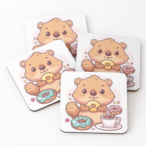 Item preview, Lindo Quokka comiendo donut designed and sold by MilkyBerryShop.