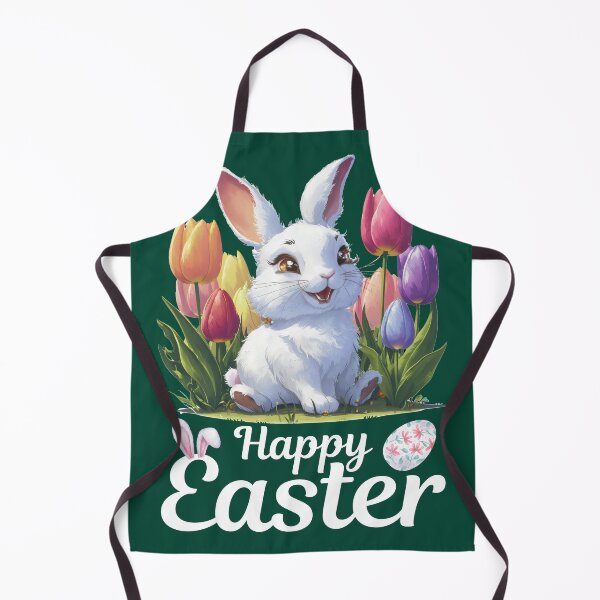Item preview, Happy Easter Bunny Aesthetic Funny White Rabbit Spring Flowers Tulip Festival Adorable Animal Matching designed and sold by LittleZea.
