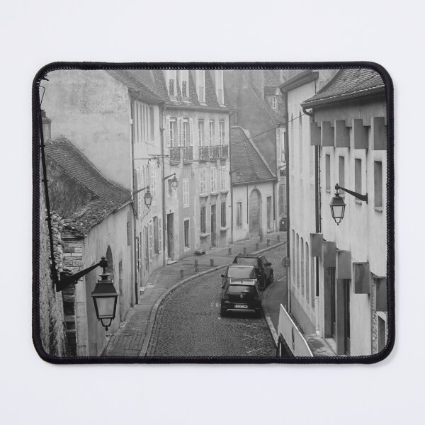 Item preview, Street in Beaune Old Town - Bourgogne France in Black and White designed and sold by CarolinaReina.