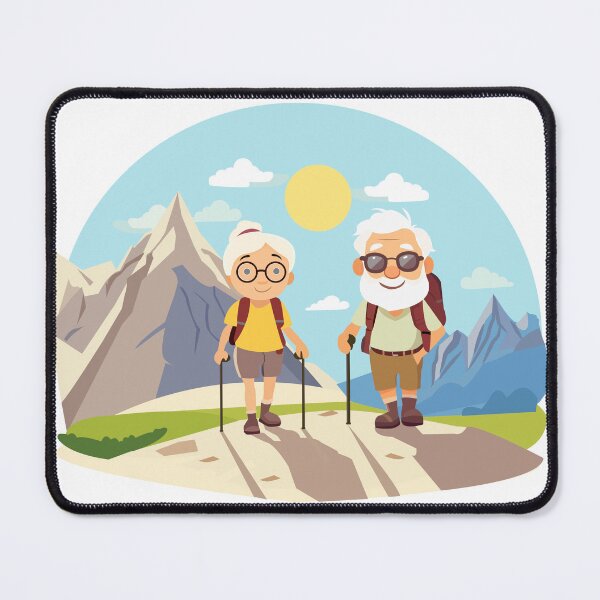 Item preview, Elder couple hiking outdoors together, sport activities concept. designed and sold by Jayjaynaenae.