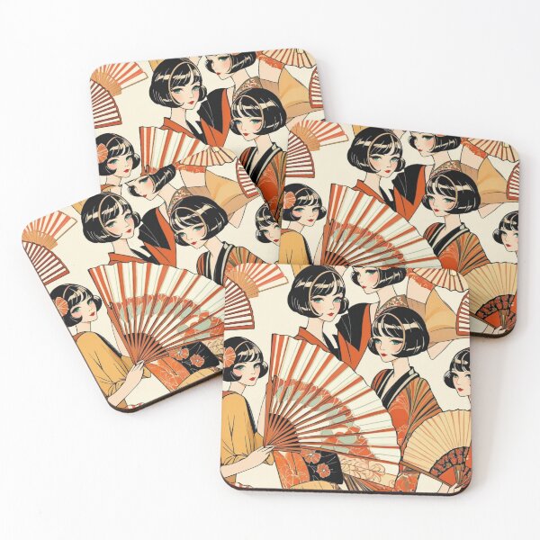 Item preview, art deco fan girls designed and sold by tatty58.