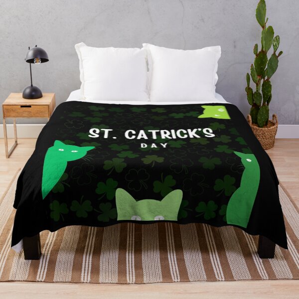 Item preview, St Patricks Catricks Day Cats Saint Pattys designed and sold by BlueGoldArt.
