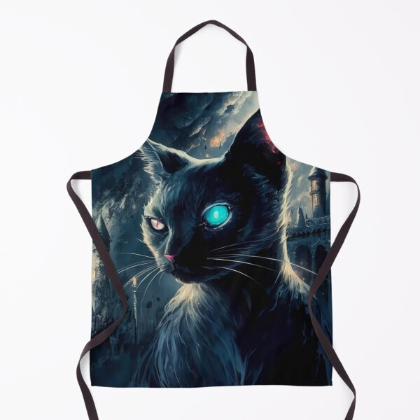 Item preview, "ONE EYED CAT". Cute painting of a mystical cat with one glowing, iridescent eye. designed and sold by Obinne.