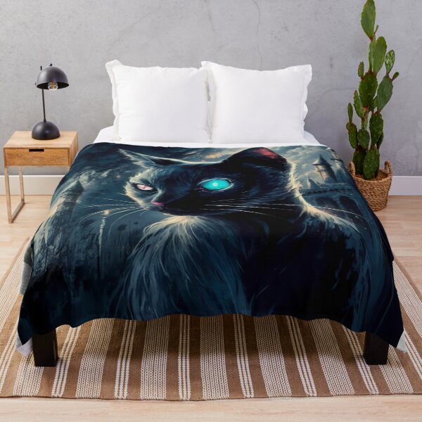 Item preview, "ONE EYED CAT". Cute painting of a mystical cat with one glowing, iridescent eye.  designed and sold by Obinne.