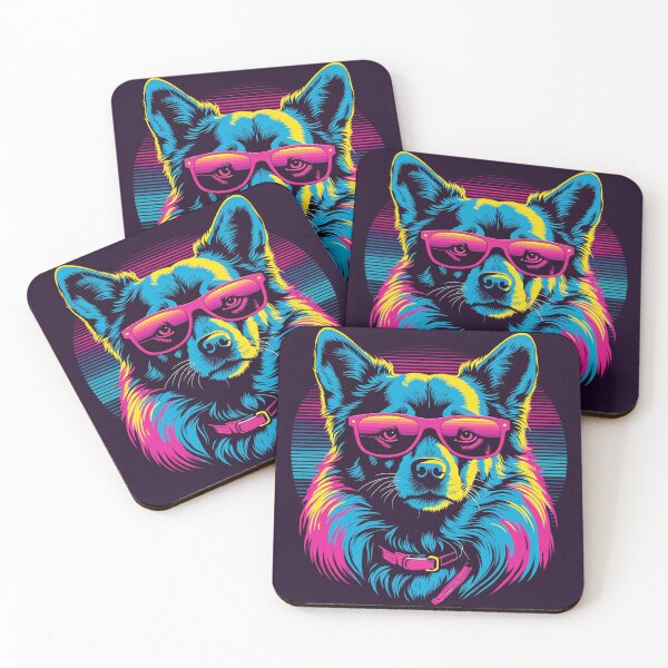 Item preview, When your little dog adopts glasses, each ball-fetching play becomes a style competition, with graceful jumps and lenses focusing on victory designed and sold by Pulsant  Paintings.