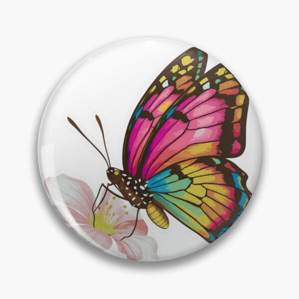 Item preview, butterfly stiker on flower designed and sold by zozquert.