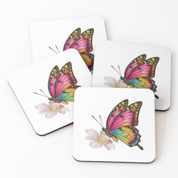 Item preview, butterfly stiker on flower designed and sold by zozquert.