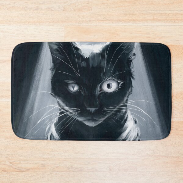 Item preview, "ONE EYED CAT". A striking conceptual painting of a cat with one eye, set against a dark, dramatic background. designed and sold by Obinne.