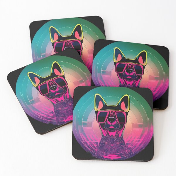 Artikelvorschau, Synthwave Dog entworfen und verkauft von Markus Pachner.