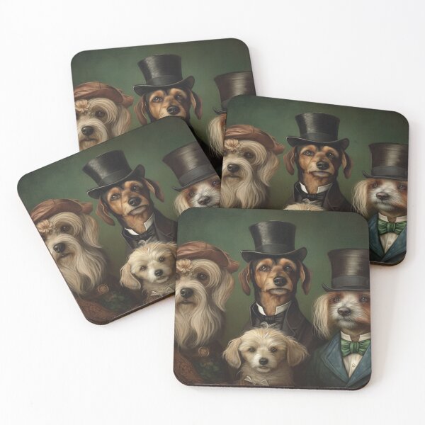 Item preview, Victorian Dog Family Painting designed and sold by baggycatsworld.
