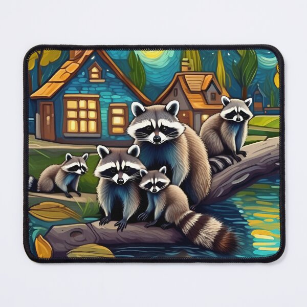 Item preview, Cute Raccoon Family Residing at River Bend Jungle Zoo Pals designed and sold by sportsimpact.