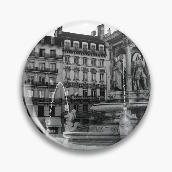Item preview, Lyon Historic Square - Place de Jacobins in Black and White designed and sold by CarolinaReina.