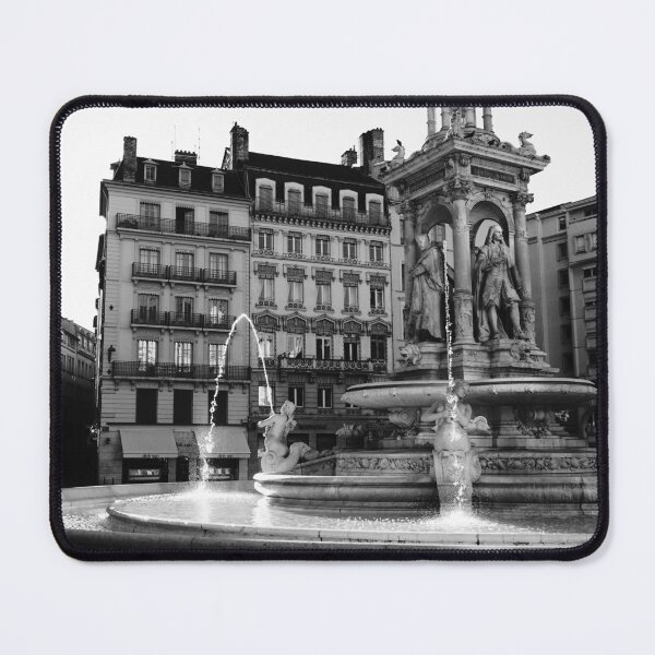 Item preview, Lyon Historic Square - Place de Jacobins in Black and White designed and sold by CarolinaReina.