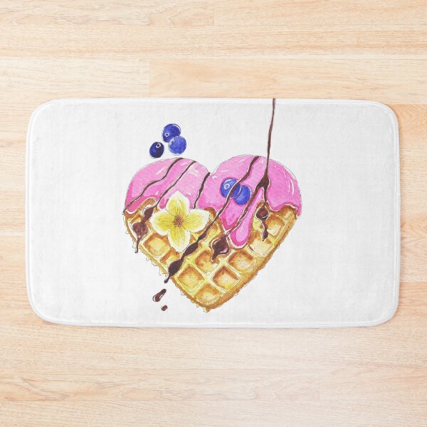 Item preview, Waffle heart with icing and chocolate toping designed and sold by Wolshebnaja.