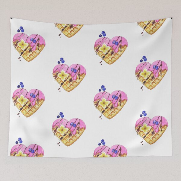 Item preview, Waffle heart with icing and chocolate toping designed and sold by Wolshebnaja.