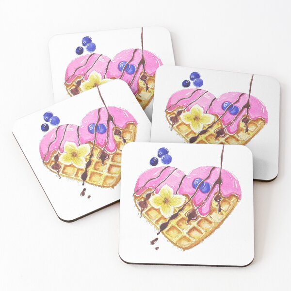 Item preview, Waffle heart with icing and chocolate toping designed and sold by Wolshebnaja.