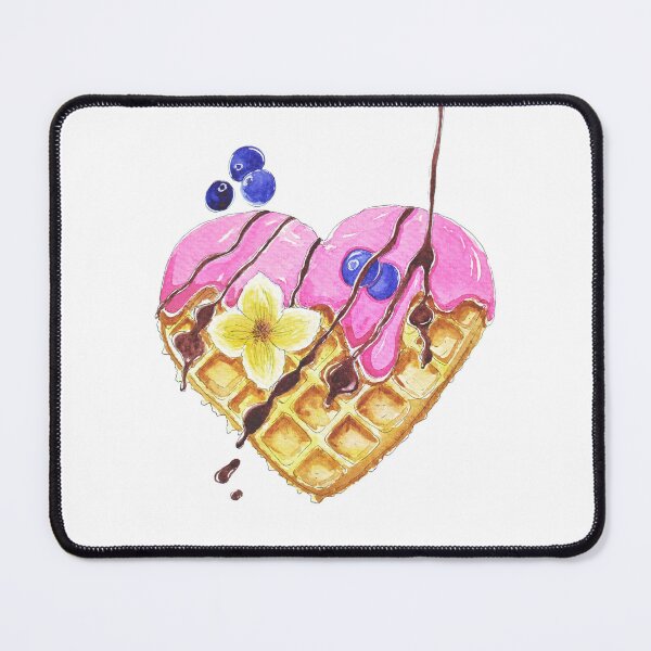 Item preview, Waffle heart with icing and chocolate toping designed and sold by Wolshebnaja.