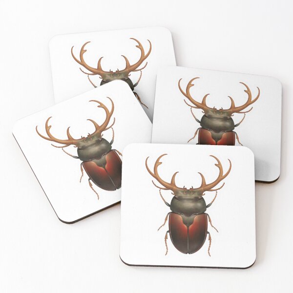 Item preview, deer beetle stiker designed and sold by zozquert.