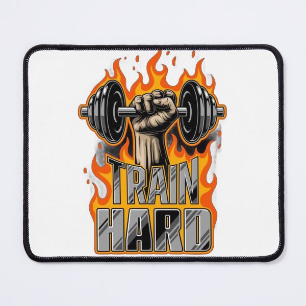 Item preview, Train hard fire gym dumbell designed and sold by swinxTshirt.