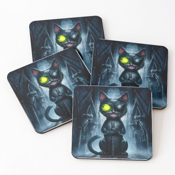 Item preview, "ONE EYED CAT": A captivating dark fantasy illustration of a cat  designed and sold by Obinne.