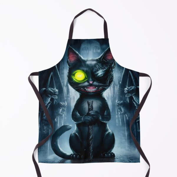 Item preview, "ONE EYED CAT": A captivating dark fantasy illustration of a cat designed and sold by Obinne.
