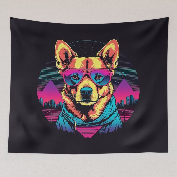 Item preview, Dog with glasses the furry explorer who turns every park walk into a stylish journey, with curious gazes and lenses capturing every novelty designed and sold by Pulsant  Paintings.
