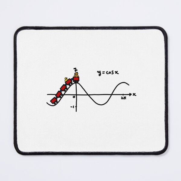 Item preview, a Cat and a Duck riding a roller coaster on the cosine graph designed and sold by superbaechoo.
