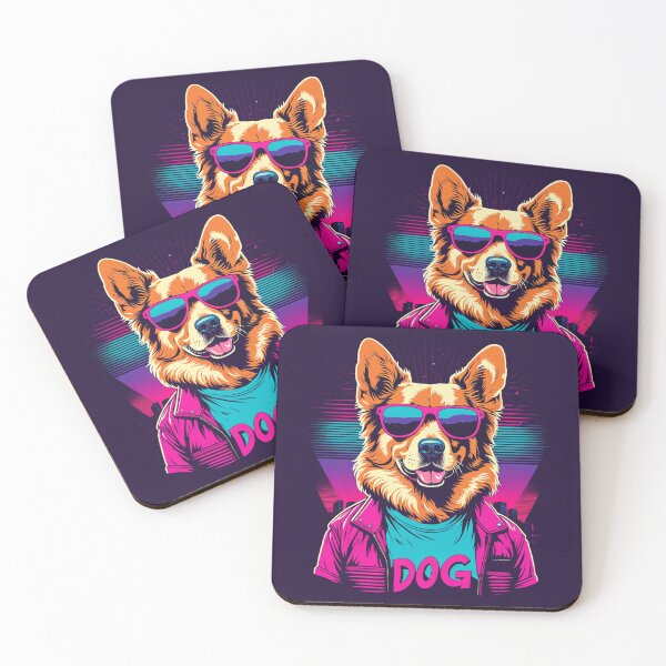 Item preview, Dog with glasses the silent confidant who turns shared secrets into moments of stylish companionship, with gazes that speak volumes designed and sold by Pulsant  Paintings.