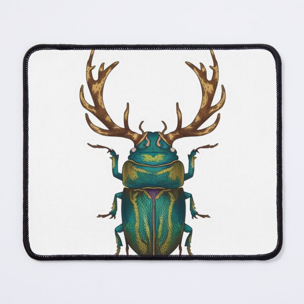 Item preview, green stag beetle sticker designed and sold by zozquert.