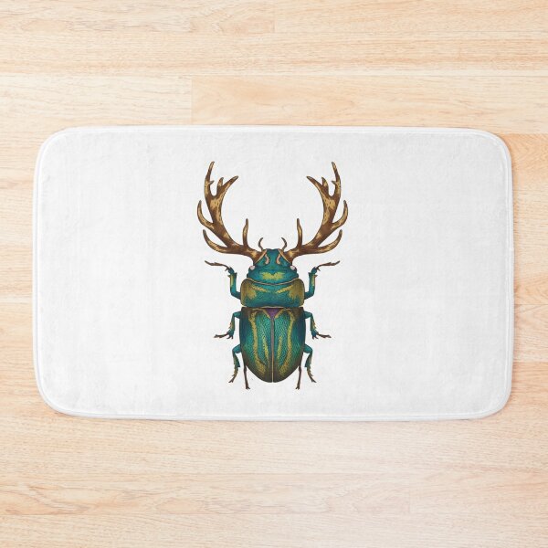 Item preview, green stag beetle sticker designed and sold by zozquert.
