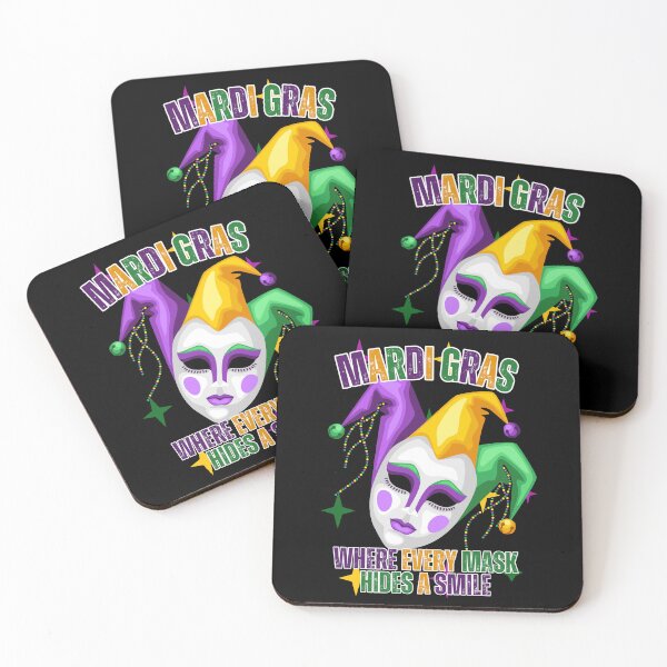 Item preview, Mardi Gras! Every Mask Hides a Smile Design designed and sold by ZenZooVibes.