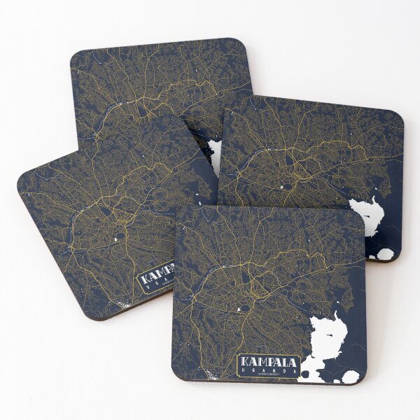 Item preview, Kampala City Map of Uganda - Gold Art Deco designed and sold by deMAP.