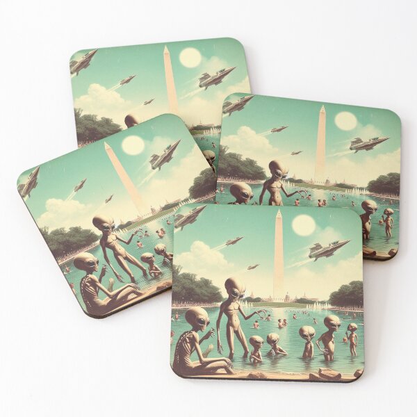 Item preview, Aliens bathe in Washington DC designed and sold by TheModernSociety.