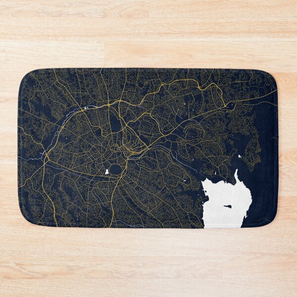 Item preview, Kampala City Map of Uganda - Gold Art Deco designed and sold by deMAP.