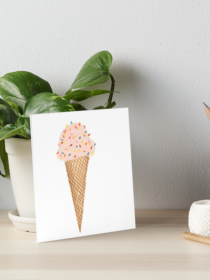 Triple scoop of ice cream with cherry on top Greeting Card for Sale by  shoshannahscrib