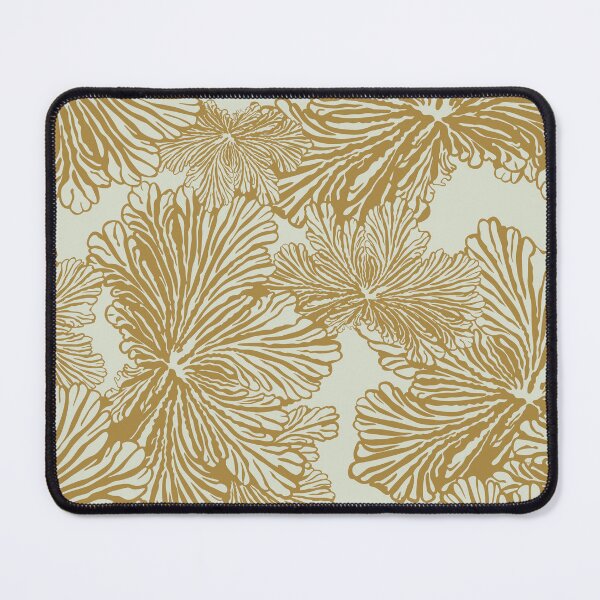 Item preview, Floral pattern organic mint brown designed and sold by reznieh.