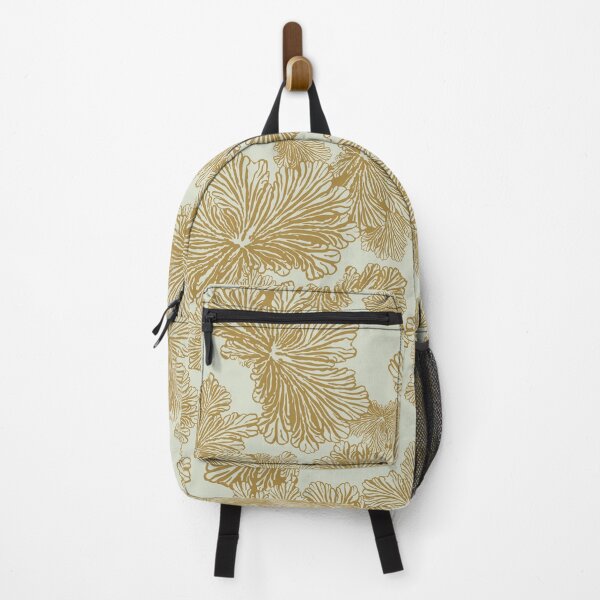 Item preview, Floral pattern organic mint brown designed and sold by reznieh.