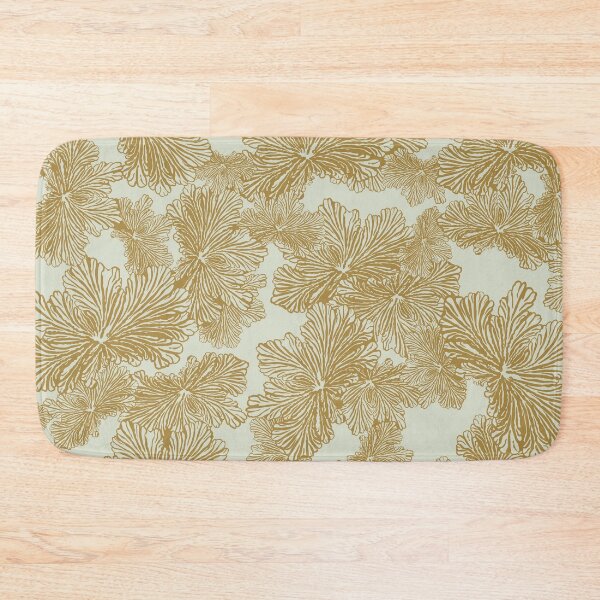 Item preview, Floral pattern organic mint brown designed and sold by reznieh.