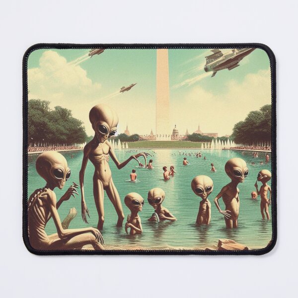 Item preview, Aliens bathe in Washington DC designed and sold by TheModernSociety.