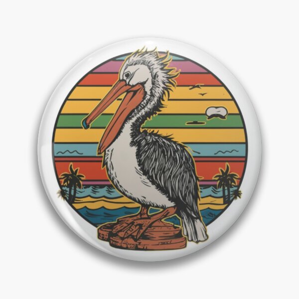 Item preview, The solarpunk Australian Pelican sticker designed and sold by spoo-art.