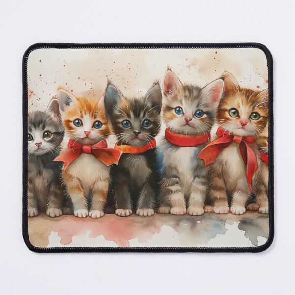 Item preview, Scarf Adorned Kittens designed and sold by Catloaf Art.