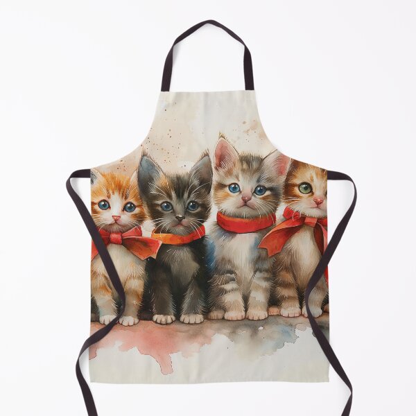 Item preview, Scarf Adorned Kittens designed and sold by Catloaf Art.