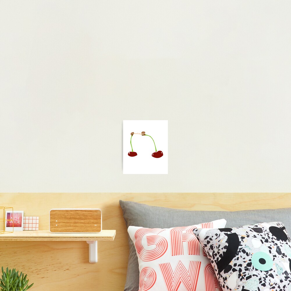 "Kissing Snails On Cherries Cute Snail " Photographic Print for Sale by