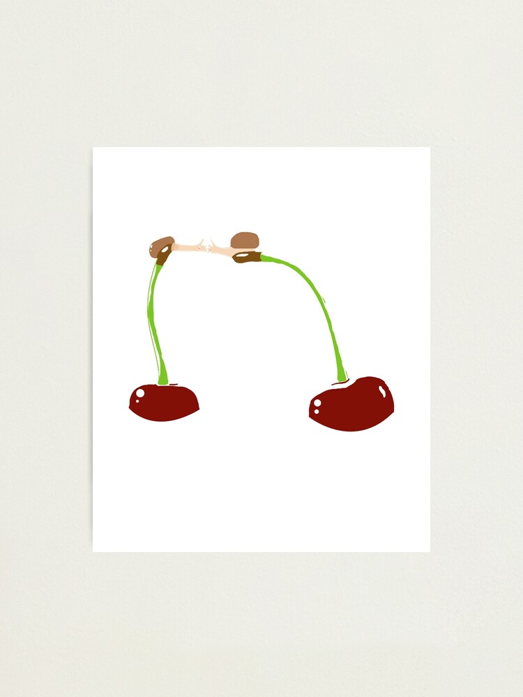 "Kissing Snails On Cherries Cute Snail " Photographic Print for Sale by