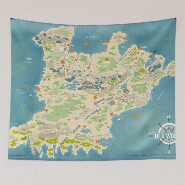 Item preview, Fighting Fantasy World The Old World continent designed and sold by QatlasMap Shop.