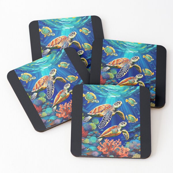 Item preview, Colorful Turtle in Deep Blue Sea Water Zoo Pals designed and sold by sportsimpact.
