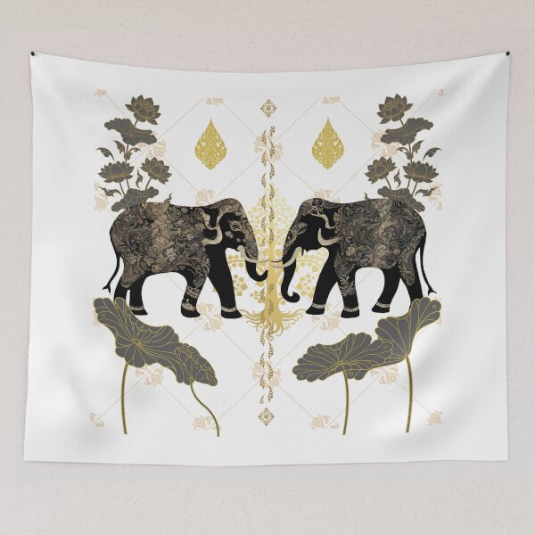 Item preview, Thai elephants and Thai patterns are sweet, soft, and beautiful. designed and sold by K-Kwan.