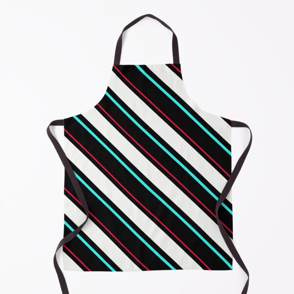 Item preview, Black And White Diagonal Stripes With Red Blue Lines designed and sold by PatternTitan.
