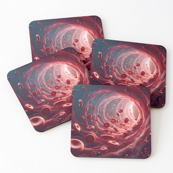 Item preview, red blood cells inside blood vessels designed and sold by WOLNEYBR.