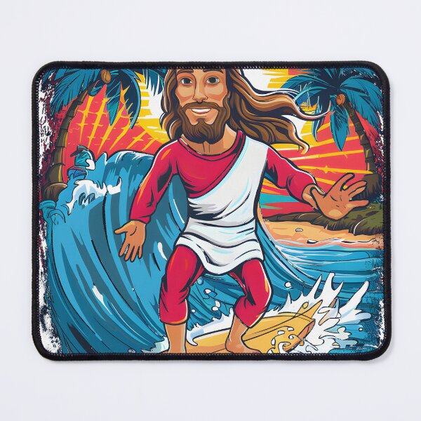 Item preview, Jesus Surfing designed and sold by BobaTeeStore.